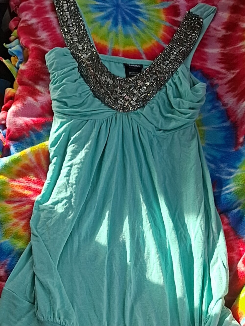 Vanity Teal Blue Tunic Size Small
